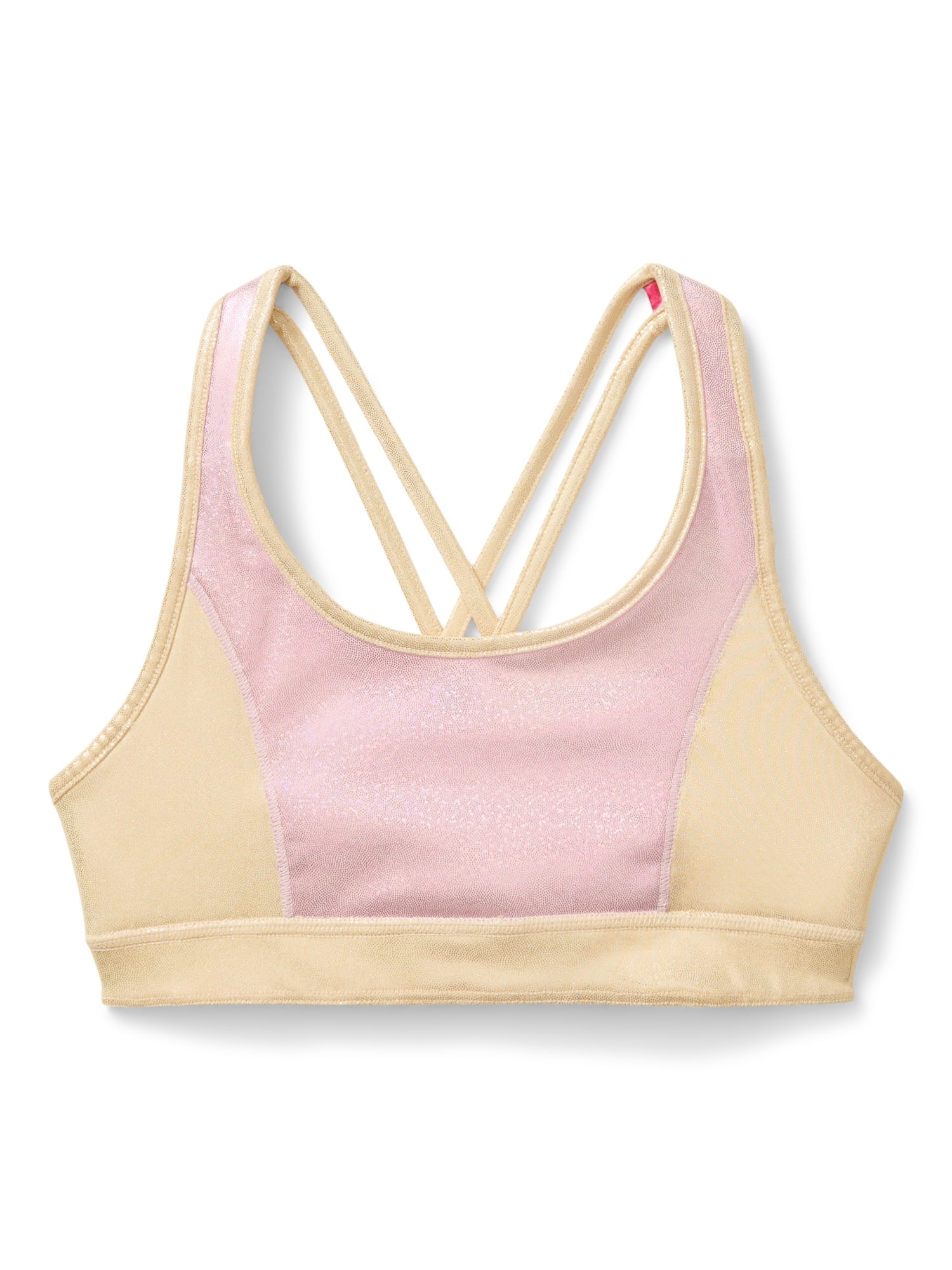 Girls justice sport bra size 26 new pink tye dye