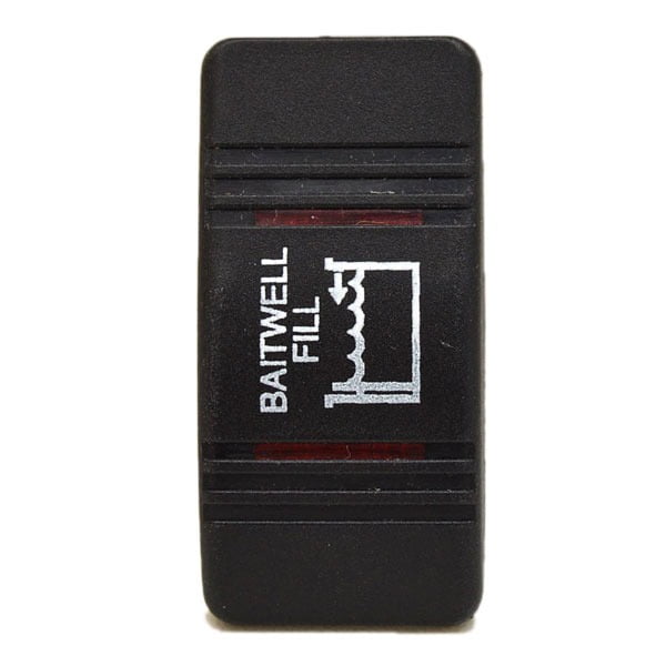 Carling Boat Switch Cover Plate Baitwell Fill Black Plastic Actuator