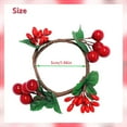 thumbnail image 2 of 12 Pcs Anneaux de Serviette de Noël, Porte-Serviettes Baies Rouges Boucle Rustique pour Déjeuner de Noël Action de Grâce, 2 of 5