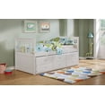 thumbnail image 2 of Phillips Twin Size Captain Bed with Trundle Bed & 3 Drawers, White, 2 of 4
