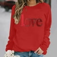 thumbnail image 5 of Craaazy Women's Fashion Love Heart Printing Valentines Shirts Long Sleeve Round Neck Casual Sweatshirts Gifts, 5 of 5