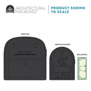 Architectural Mailboxes Oasis 360 Locking Post Mount Mailbox, Black, Large