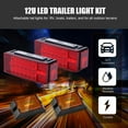 thumbnail image 6 of Supsupsiu 2Pcs LED Waterproof Red Trailer Boat Rectangle Stud Stop Turn Tail Lights Set, 6 of 7