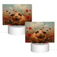 thumbnail image 2 of Kdxio Rose Cute Guinea Pig Rectangular Acrylic Night Light Acrylic Sleep Night Light Friend Gifts for Birthday Gifts for Women Teens Boys Girls, 2 of 9