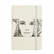 Beautiful Elegant Women Glamour Comely Notebook Official Fabric Hard Cover Classic Journal Diary