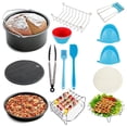 thumbnail image 1 of 17PCS Accessories For Air Fryer Cooking Basket Pizza Pan/Cake Plate Racks, 1 of 7