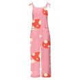 thumbnail image 5 of Flash Jumpsuits for Women 2025 Summer Casual Sleeveless Spaghetti Strap Overalls Mushrooms Print Boho Wide Leg Jumpsuits with Pockets Loose Fit Comfy Rompers Dressy Trendy Outfits Beach Clothes, 5 of 5