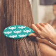 thumbnail image 4 of Detangler Hair Brush with Wild Horse and Flower Design, Artistic Farm Animal Pattern Hairbrush, Cute Pony Cushion Comb for Girls Boys, Retro Rural Aesthetic for Wet and Dry Hair, 4 of 8