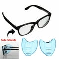 ZAROYEAX 1 Pairs Side Shields for Eye Glasses Slip on Safety Glasses Shield Universal