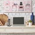 thumbnail image 2 of Stupell Industries Pink Fashion Fragrance Bottles Pink Watercolor Pattern Canvas Wall Art by Amanda Greenwood, 2 of 6