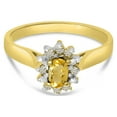 thumbnail image 6 of 14k Yellow Gold Oval Citrine And Diamond Ring, 6 of 6