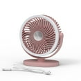 thumbnail image 4 of Qholemyo USB Rechargeable Mini Table Fan With Night Light Portable Small Cooling Fan For Bedroom Dorm, 4 of 6