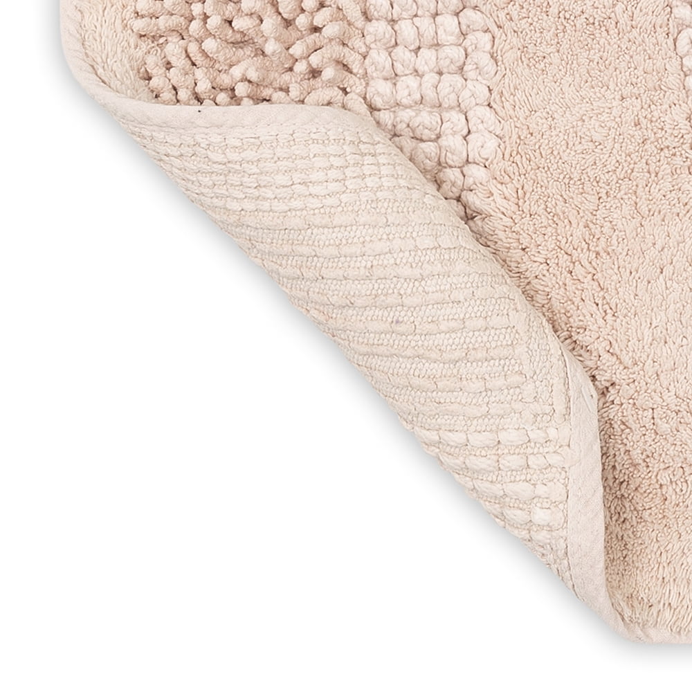 Mohawk Home Plush Cotton Fade/Stain Resistant Non-slip Machine Washable Bath Mat, Blush, 2' x 5'