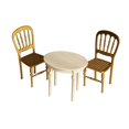 thumbnail image 2 of Lipstore Miniatures de Maison de Poupée 1/12 Table Chaise Accessoire de Maison de Poupée Jouets de Jeu de Simulation Blanc, 2 of 8
