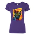 thumbnail image 2 of Wild Bobby, Cute Colorful Rainbow Doberman Dog Dog Lover Womens Slim Fit Junior Tee, Purple Rush, Large, 2 of 3