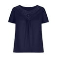 thumbnail image 3 of Mittory Women's Plus Size Summer Tops Short Sleeve Shirts Lace Pleated Tunic Tops Blouses, 3 of 5