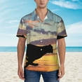 thumbnail image 4 of Running Cheetah In The Sunset Hawaiian Shirts For Men, Summer Short-Sleeve Relaxed-Fit Button-Down Shirts 3x-Large, 4 of 9