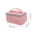 thumbnail image 2 of Bolsas de Maquillaje de Viaje Cosmético Cuadrado Ligero de Puntos Únicos 1 Pc para Viaje Rojo Gris Poliéster, 2 of 5