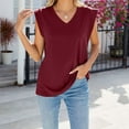 thumbnail image 6 of Drses Women's Tank Tops Women's Fashion Casual Solid Color Sleeveless V-Neck Tank Top Womens Summer Tops, 6 of 6