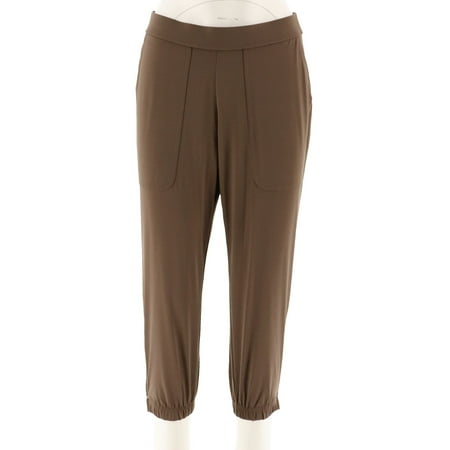 Brand - Lisa Rinna Banded Bottom Knit Crop Pants A287832 - Walmart.com