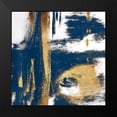 thumbnail image 2 of OnRei 12x12 Black Modern Framed Museum Art Print Titled - Rotational Pull Blue, 2 of 5