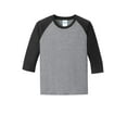 thumbnail image 5 of Port Company Youth Core Blend 3/4 Sleeve Raglan Tee-XS (Athletic Heather/ Jet Black), 5 of 6