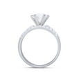 thumbnail image 5 of AFFY 1.75 Carat Round Moissanite Diamond Wedding Bridal Ring Set 14K White Gold over Silver-10, 5 of 8