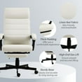 thumbnail image 4 of Vinsetto High-Back Office Chair Linen Computer Desk Chair Cream White, 4 of 6