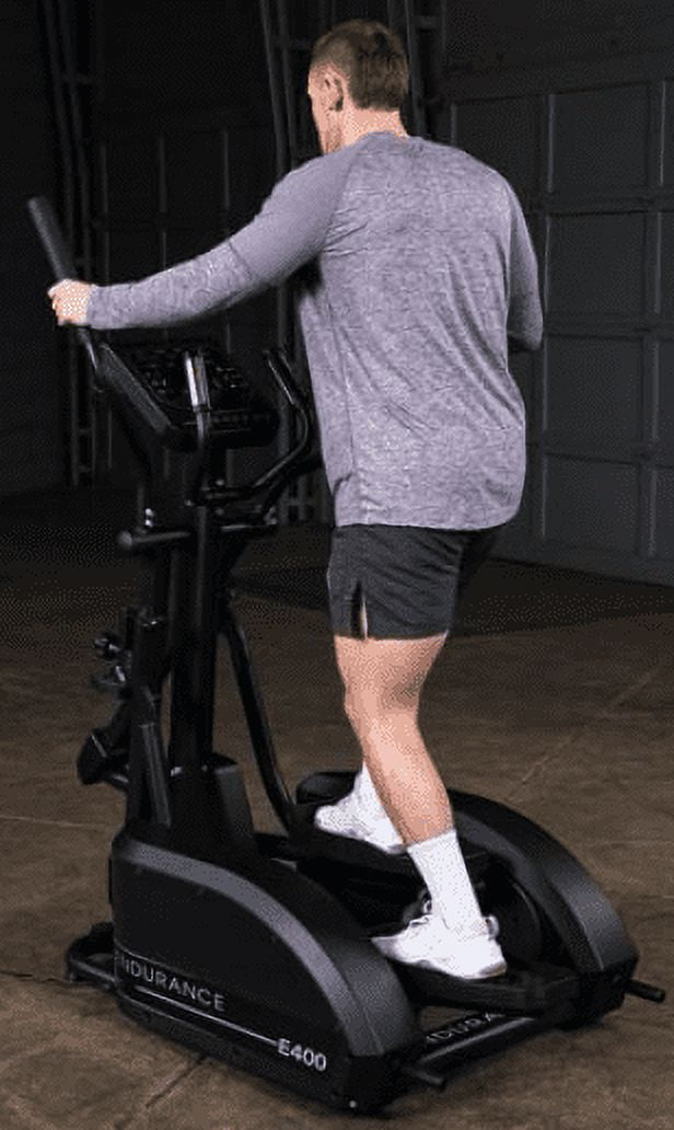 Body-Solid (E400) Elliptical Trainer Machine, Cardio Workout Crosstrainer Exercising Machines for Home & Commercial Gym with 300lb Weight Capacity