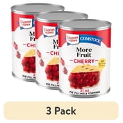 (3 pack) Duncan Hines Comstock More Fruit, Cherry Pie Filling and Topping, Ready to Use, 21 oz.