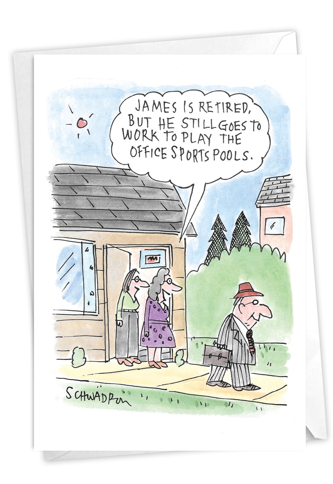 Funny Retirement Greeting Card With Envelope Mens Husband Retirement