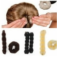 thumbnail image 2 of dianhelloya Fashion Caterpillar Shape Women Quick Bun Maker Holder Ball Hair Accessories Brown, 2 of 8