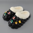 thumbnail image 2 of Pandaie Slippers for Women Men Bubble Slides Fuzzy Cute Slippers Non Slip Massage Soft House Shoes for Indoor Outdoor Use Size 6-10, 2 of 7