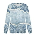 thumbnail image 4 of Sudadera de cuello redondo transpirable cómoda de manga larga con estampado de moda para mujer Fridja  fjkfkj7577, 4 of 5