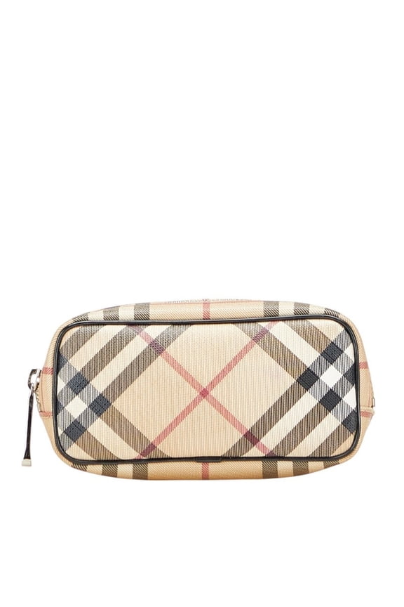 Pre-Owned Burberry Nova Check Pouch, Beige, Multicolor, Women's, BURBERRY (Good)