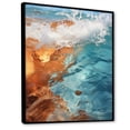 thumbnail image 2 of Designart "Beach Photo Oceanic flow IV" Nautical & Beach Floater Framed Wall Art Print, 2 of 7