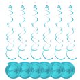 thumbnail image 2 of Thinsont 6pcs Set 27.5inch Gold Aluminium Foil Ceiling Decorations For Birthday Party Streamers Party Decorations Hanging Swirls Blue 27.5 inch, 2 of 6