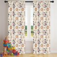 thumbnail image 5 of Blackout Kids Curtains,Beige Cow Flower Pattern Childrens Insulated Curtains Set Of 2,Bedroom Essentials,Toddler Room Decor 42x84in(106x213cm), 5 of 5