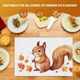 thumbnail image 3 of CYYI Rustic Fall Squirrel Durable Placemat for Dining Table Home Restaurant Pack Of 6 17.7x13inch Heat-Resistant Autumn Leaves Placemat Washable Non-Slip Fade-Resistant Placemat, 3 of 5
