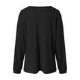 thumbnail image 4 of Splozh Maternity Shirts Womens Maternity Sweater Tops Casual Knit Crewneck Long Sleeve Split Fall Pullover Pregnancy Clothes Black,XL, 4 of 7