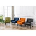 thumbnail image 3 of JINS&VICO Modern Soft Velvet Material Ergonomics Accent Chair Living Room Chair Bedroom Chair Home Chair With Black Legs For Indoor Home,Orange, 3 of 7