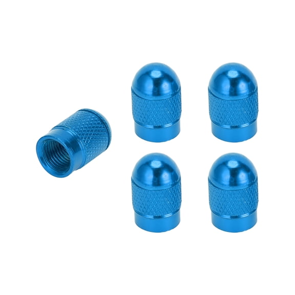 Tire Valve Stem Caps 10x16MM Car Wheel Valve Cap Aluminum Alloy Sky Blue for Bike Motorcycle Truck 5 Pcs