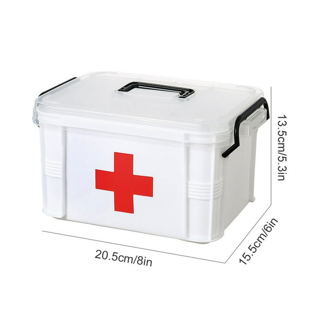 Transparent First Aid Box Portable Medicines Storage Box Safety Emergency Kits