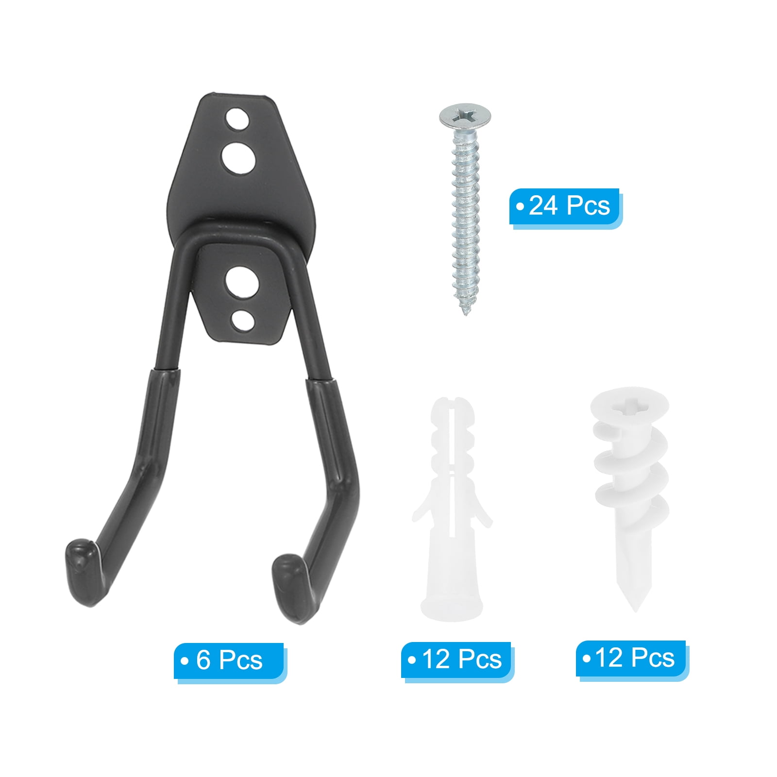 Unique Bargains Durable Garage Storage Hooks Wall Mount Hanger 2.56"x 2.68"x4.33" Black