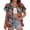 Red Floral, variant on Hawaiian Button Down Shirts for Women Casual Short Sleeve Floral Print Blouses Summer Tops