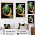 thumbnail image 4 of Designart "Healing Emerald Aventurine Blend I" Spiritual Stone Floater Framed Wall Art Living Room, 4 of 5