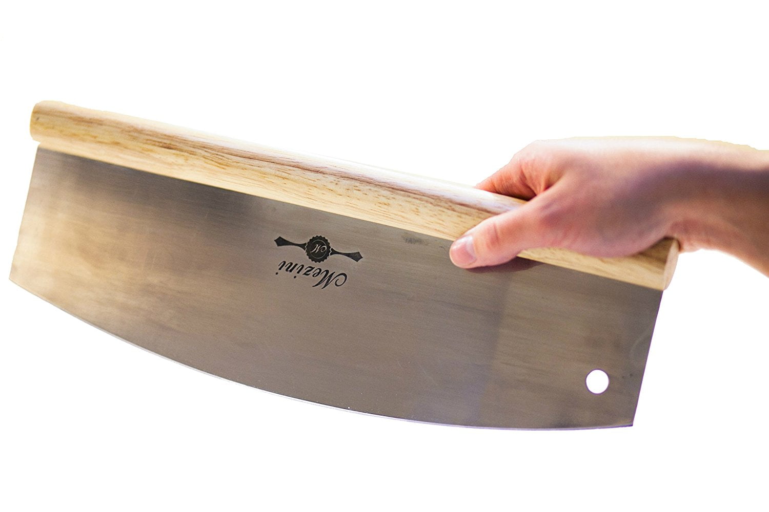 Pizza Cutter 14" Curved Rocking Blade By , Sharp Straight Cut