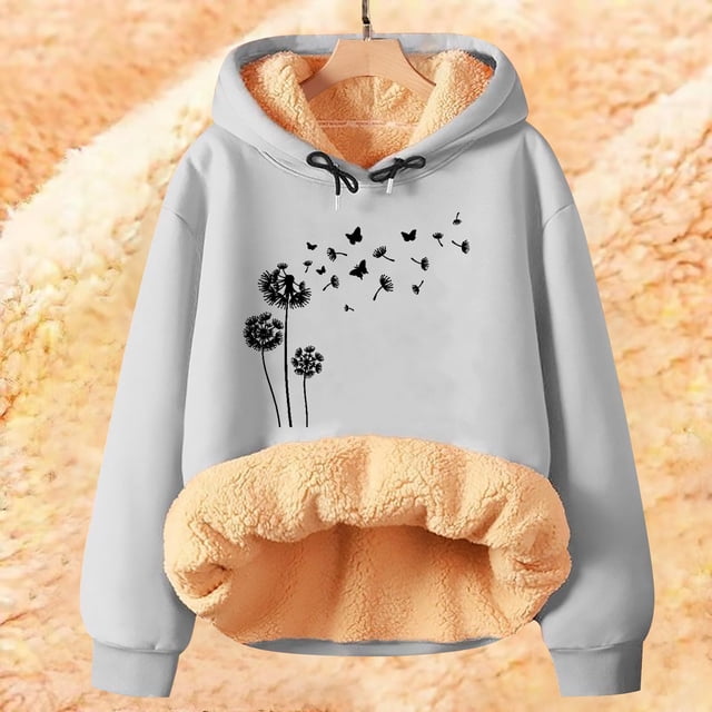IMENGL Hiver Printemps Chaud Polaire à Capuche, Gris 5TG, Taille M-5TG