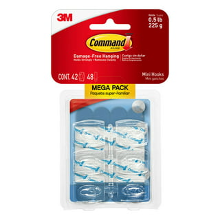 Command Small Wire Toggle Hooks, Clear, Damage Free Decorating, Four Hooks  