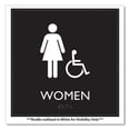 thumbnail image 5 of 8 in. x 8 in. Women Accessible Plastic ADA Sign - Clear/White, 5 of 5